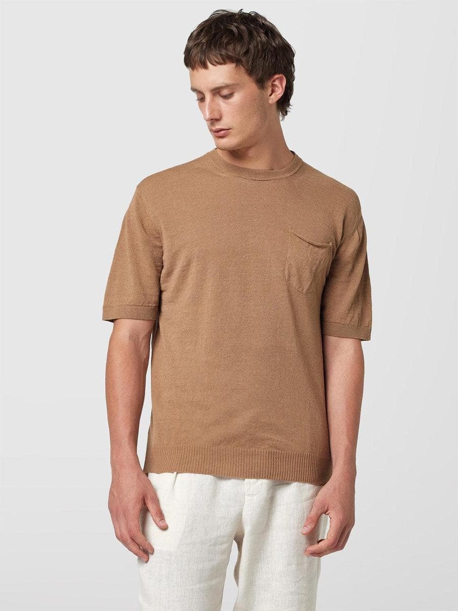 ALPHA STUDIO - T-shirt girocollo in lino e cotone - Vittorio Citro Boutique
