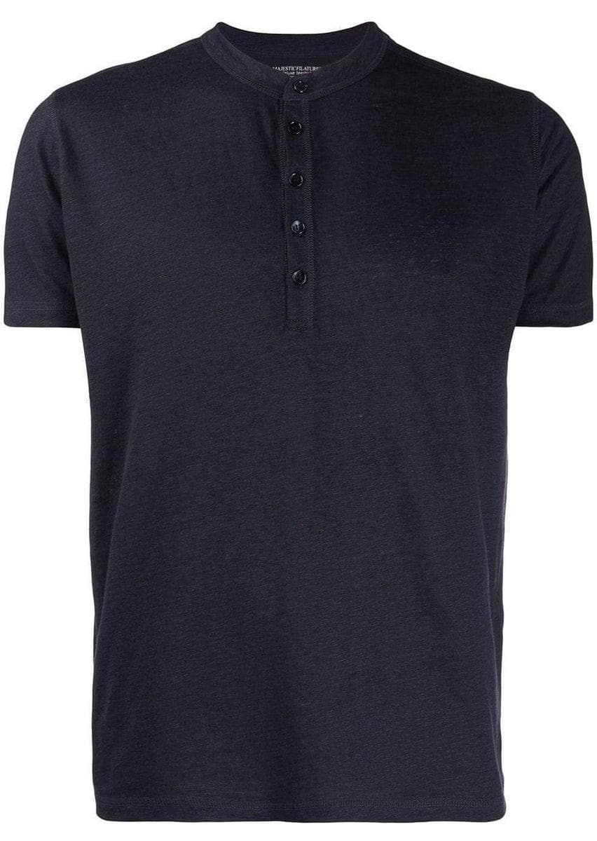 MAJESTIC FILATURES - T-shirt henley - Vittorio Citro Boutique