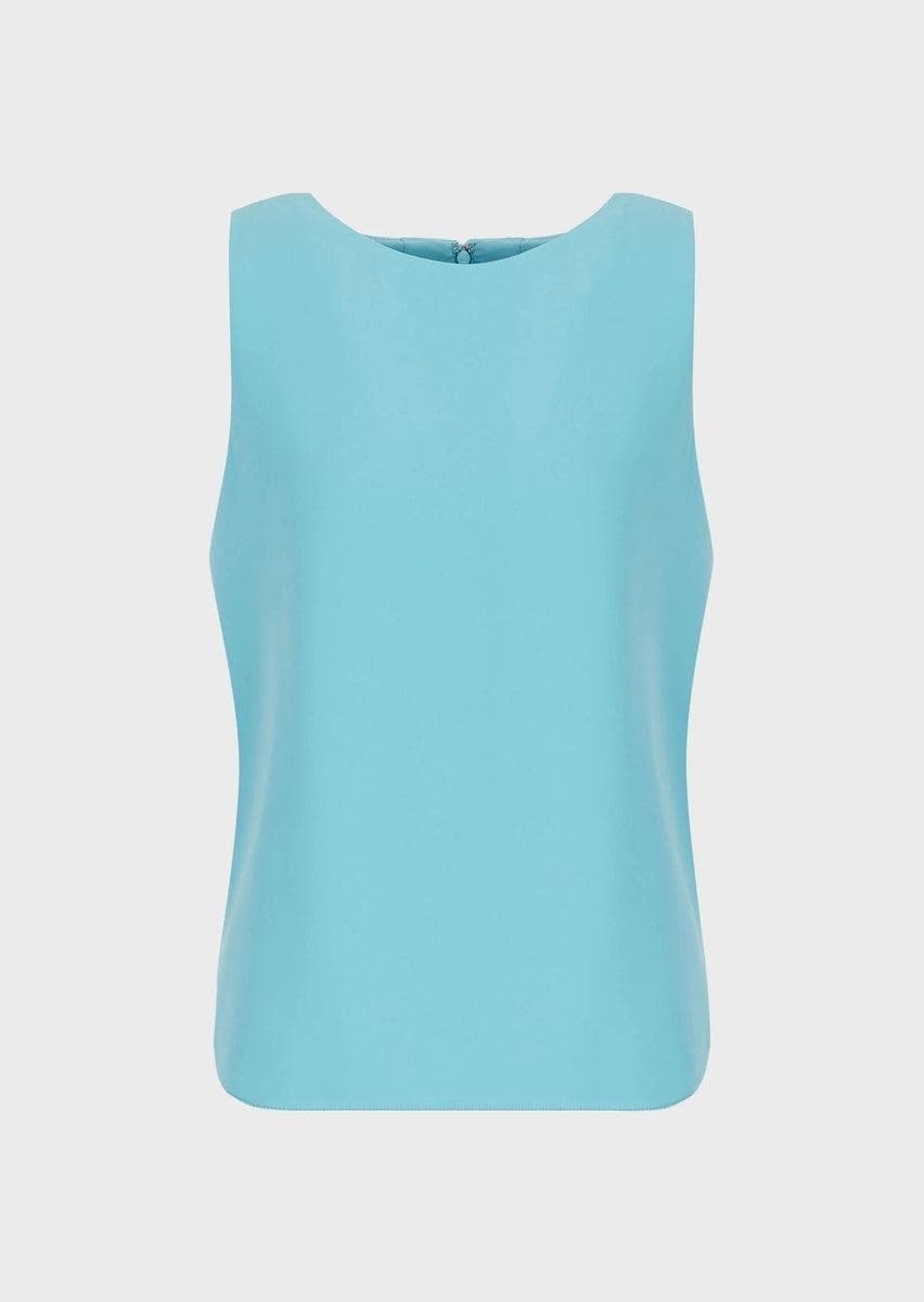 EMPORIO ARMANI - Top in tecno cady con pinces sul retro - Vittorio Citro Boutique