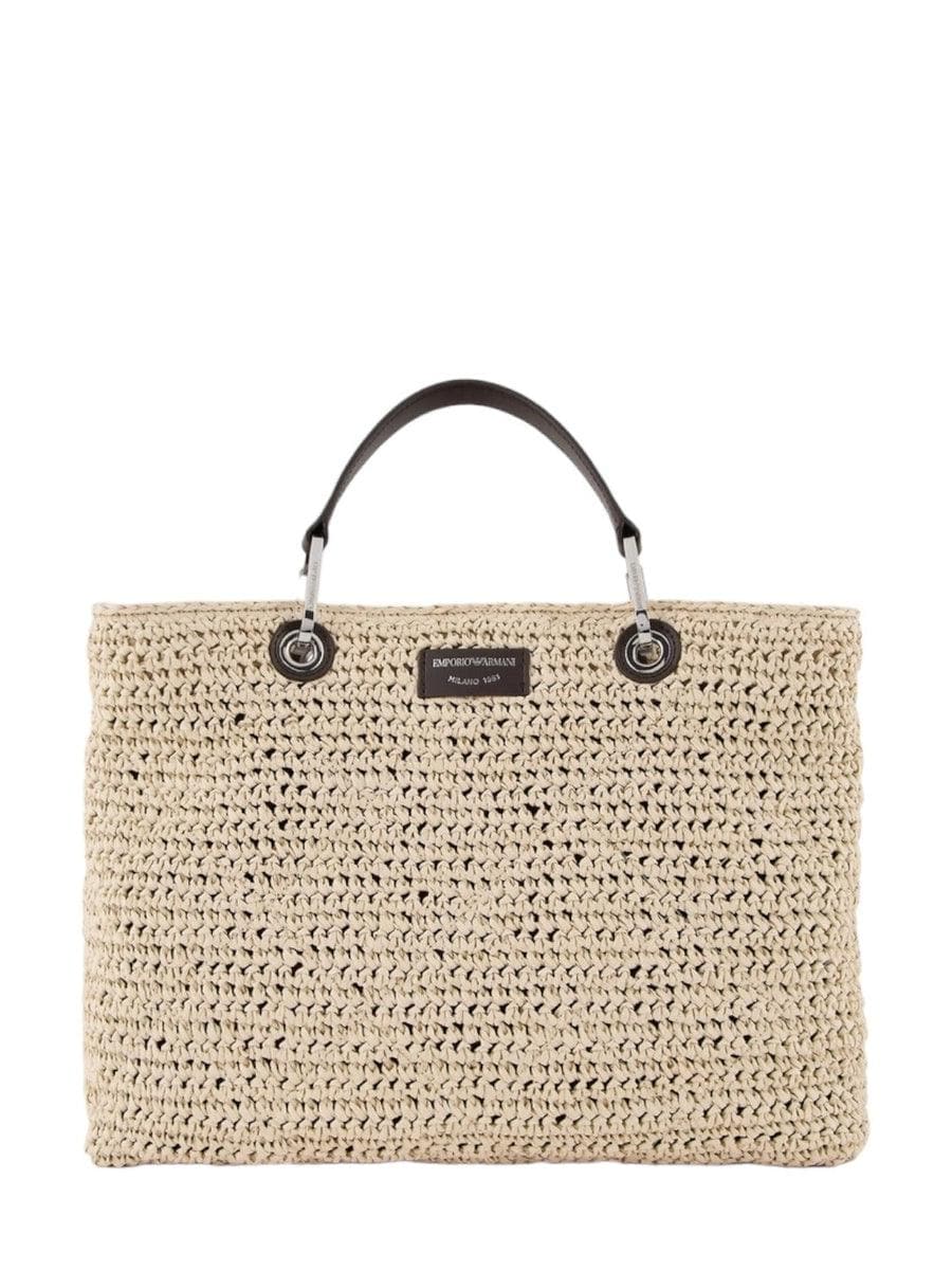 Shopper MyEA Bag media in paglia matelassé - Vittorio Citro Boutique