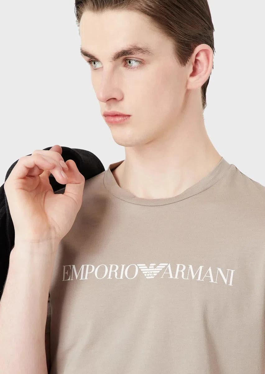 T-shirt in jersey Pima con stampa logo - Vittorio Citro Boutique