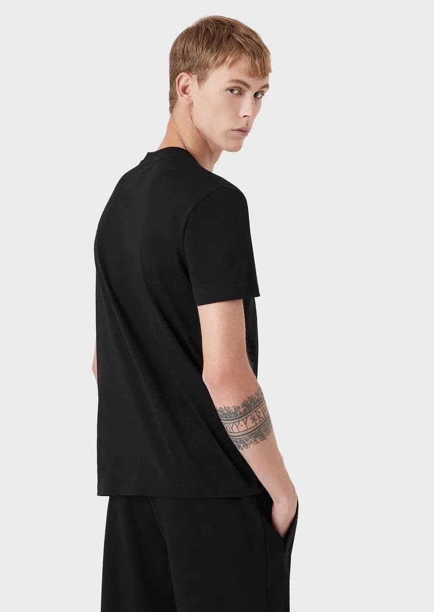T-shirt in jersey Pima con stampa logo - Vittorio Citro Boutique