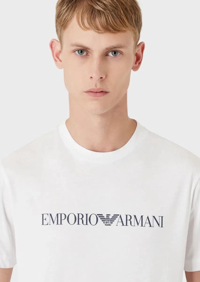 T-shirt in jersey Pima con stampa logo - Vittorio Citro Boutique