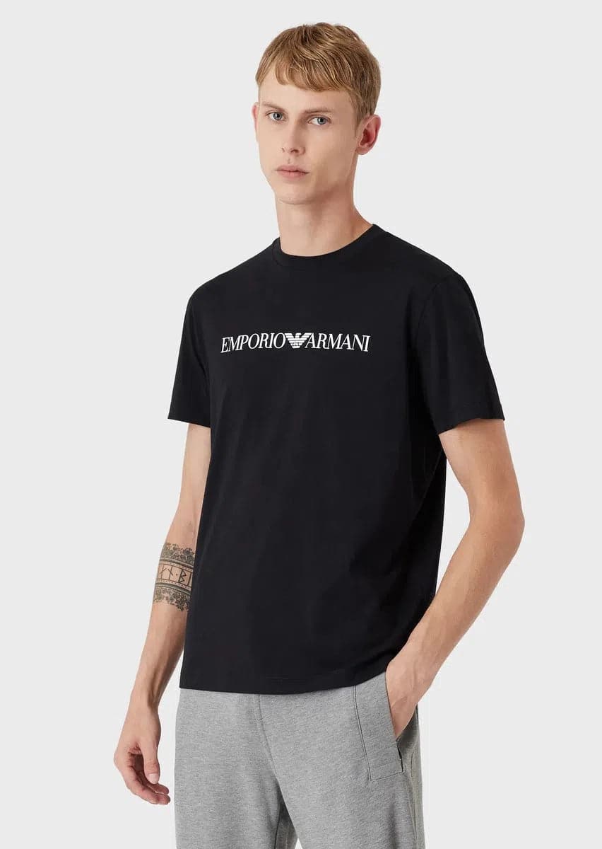 T-shirt in jersey Pima con stampa logo - Vittorio Citro Boutique