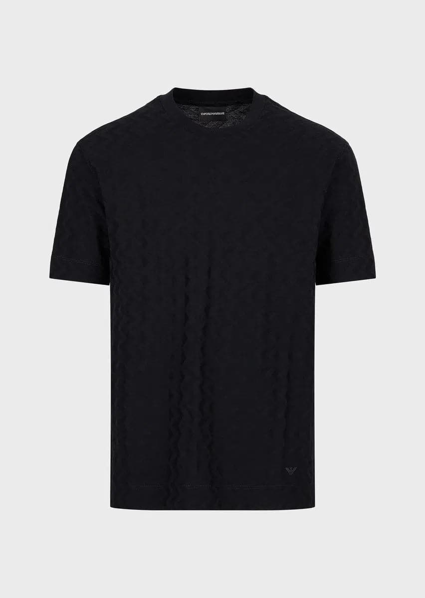 T-shirt in jersey motivo jacquard all over - Vittorio Citro Boutique