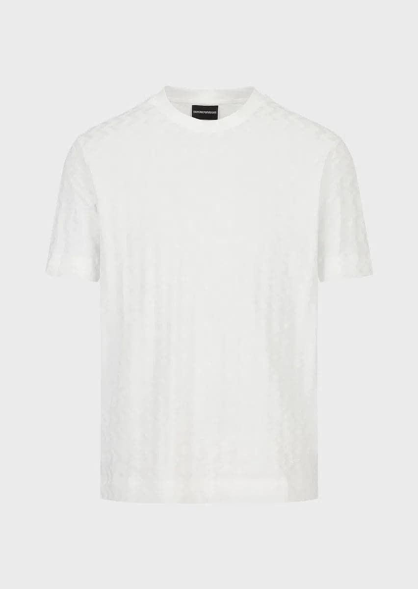 T-shirt in jersey motivo jacquard all over - Vittorio Citro Boutique